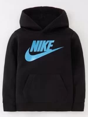 Image of Nike Metallic Hbr Po Hoodie, Black, Size 3-4 Years, Women