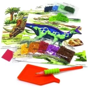 Image of DinosArt Dazzle-by-Number Activity Kit