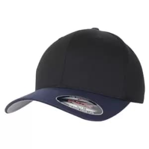 Image of Flexfit Unisex Adult Two Tone Cap (S/M) (Black/Navy)