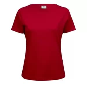 Image of Tee Jays Womens/Ladies Interlock Short Sleeve T-Shirt (XL) (Red)