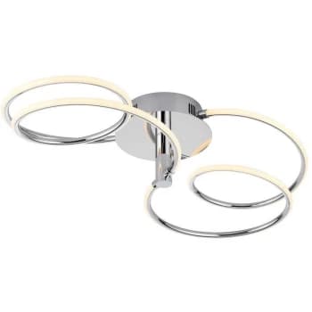 Image of Endon Eterne - LED Semi Flush Light Chrome Plate & White Silicone