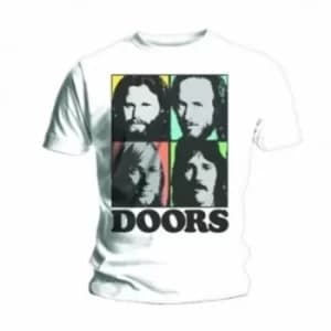 Image of The Doors Colour Box Mens White T Shirt: X Large
