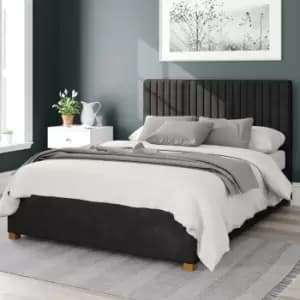 Image of Aspire Grant Upholstered Ottoman Bed Kimyo Linen Charcoal King