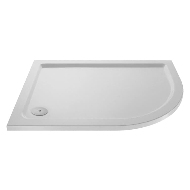 Image of Balterley Premium Slip Resistant Shower Tray - Right Hand Offset Quadrant - 1000mm x 800mm - White White
