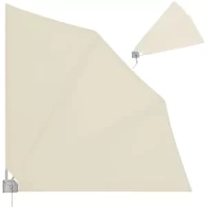 Image of 2x Balcony Privacy Screen Sun Screening Shading Protection Terrace Collapsible Beige
