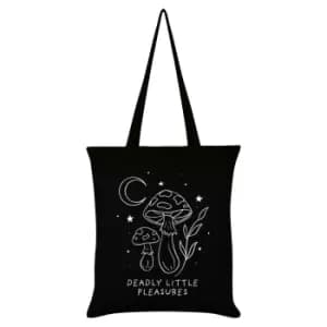 Image of Grindstore Deadly Little Pleasures Tote Bag (One Size) (Black/White)