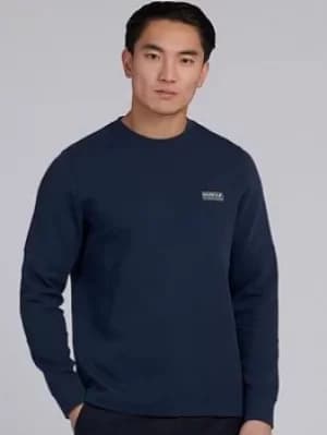 Image of Barbour International Decal Logo Sweatshirt, Navy, Size 2XL, Men