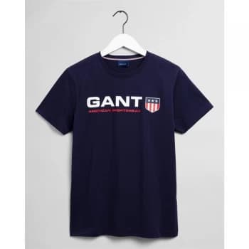Image of Gant Retro Shield T Shirt - ClassicBlue 409