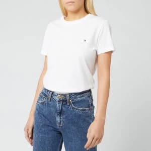 Image of Tommy Hilfiger Womens Heritage Crew Neck T-Shirt - Classic White - XS