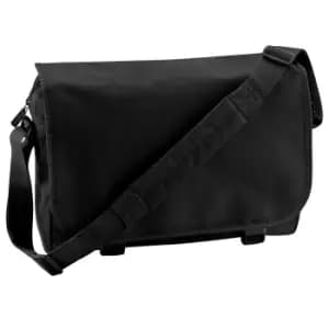 Image of Bagbase Adjustable Messenger Bag (11 Litres) (Pack of 2) (One Size) (Black)