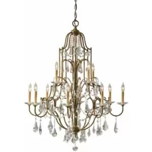 Image of 12 Bulb Chandelier Hanging Pendant LIght Oxidized Bronze LED E14 60W Bulb