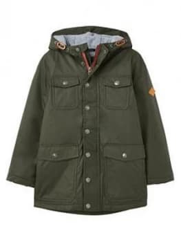 Image of Joules Boys Clifford Hooded Jacket - Green, Size Age: 9 Years