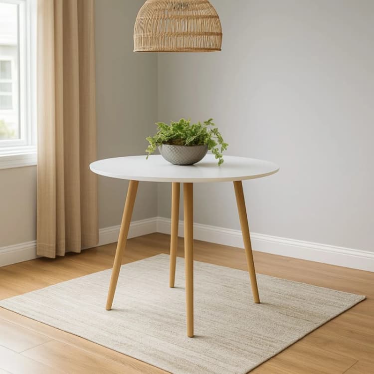 Image of KOSY KOALA KOSY KOALA Dining Table White Wood Kitchen Place for 4 Seats, Dining Table Only (White H 75 x L 90 x W 90 cm) White One Size Unisex 5060711