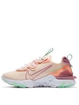 Image of Nike React Vision, Pink/White, Size 7, Women