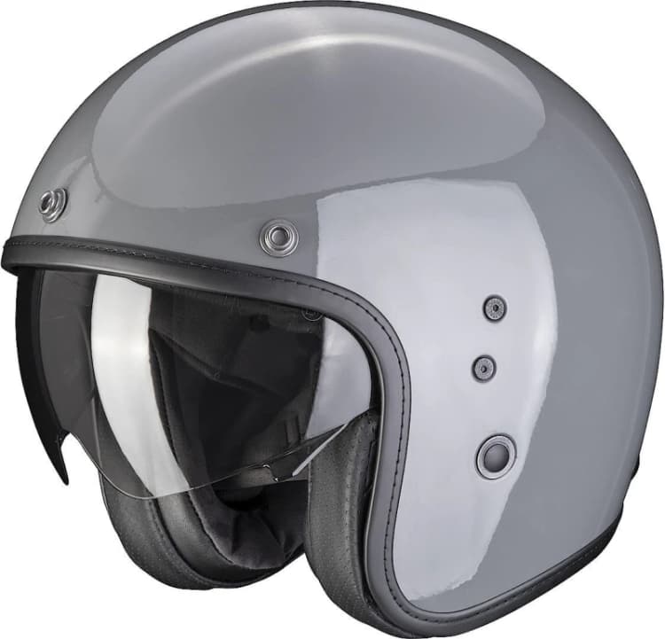 Image of Scorpion Belfast Evo Solid Cement Grey Jet Helmet Size L