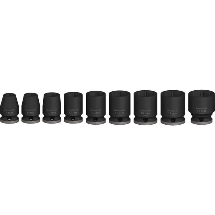 Image of Bosch Nutsetters & sockets PRO Impact Socket Set 3/8" Standard 9pcs 2608003036 2608003036
