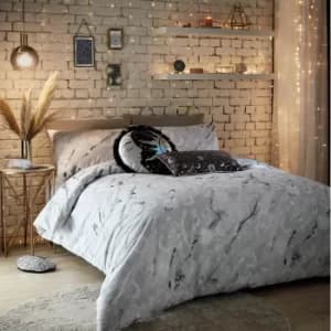 Image of Skinny Dip Marble Duvet Cover and Pillowcase Set Grey