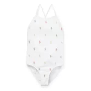 Image of Polo Ralph Lauren Polo Pony Swimsuit - White