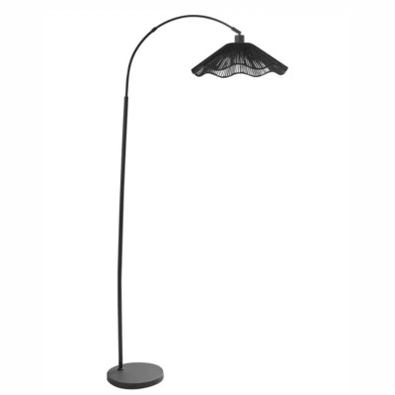 Image of Beliani Floor Lamp Migori Paper Black