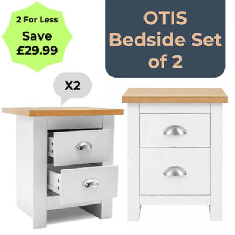Image of Kosy Koala Bedside Table Cabinet Side End Table Nightstand Storage Organizer Pair Of 2