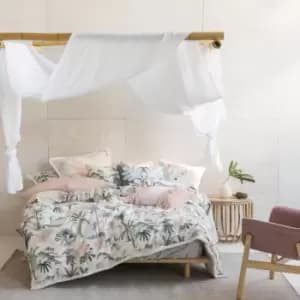 Image of Luana Fringed Duvet Cover Set White