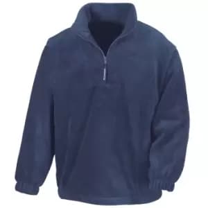 Image of Result Unlined Active 1/4 Zip Anti-Pilling Fleece Top (XS) (Navy Blue)