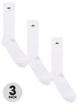 Image of Lacoste Sport 3 Pack Sock - White