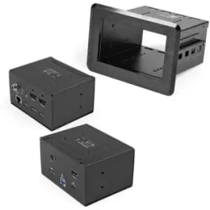 Image of StarTech.com Conference Room Docking Station - Universal Laptop Dock - 4K HDMI 60W Power Delivery USB Hub GbE Audio - In-Table Connectivity Box For Hu
