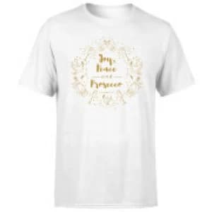 Image of Joy, Peace And Prosecco T-Shirt - White - 3XL