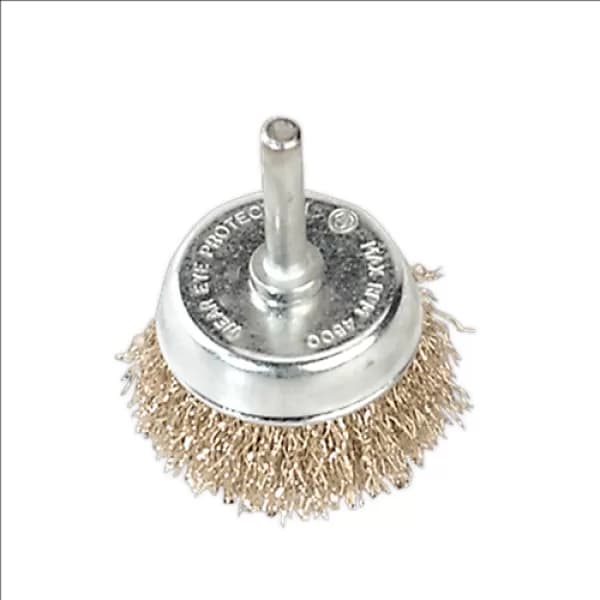 Image of Genuine SEALEY SCB50 Wire Cup Brush Ø50mm with 6mm Shaft