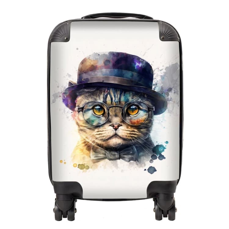 Image of Warren Reed Designer Scottish Fold Cat Splashart Suitcase - Large