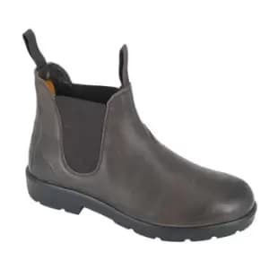 Image of Roamers Mens Waxy Leather Chelsea Boots (9 UK) (Brown)