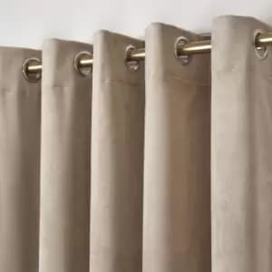 Image of Laurence Llewelyn-Bowen Montrose Linen Blackout Eyelet Curtains Brown