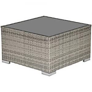 Image of Outsunny Rattan Coffee Table 867-069GY Grey