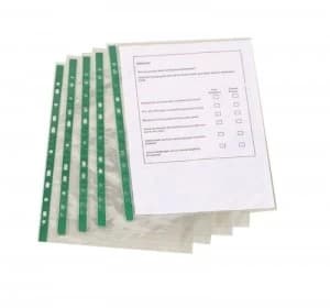 Image of Q-Connect Punched Pocket Glass Clear - 100 Pack