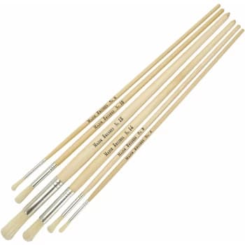 Image of Long Handle Round Hog Brushes - Pack of 6 - Major Brushes
