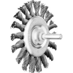 Image of PFERD POS round brush zopft RBG Ø 76 x 6mm shank Ø 6mm steel wire Ø 0.50 43702003 10 pc(s)