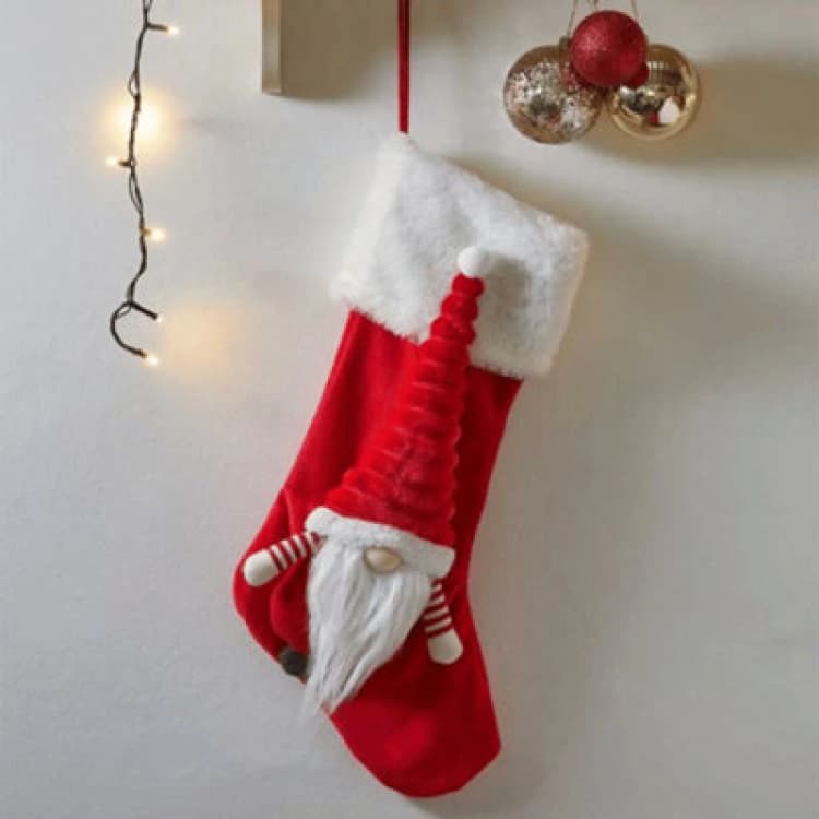 Image of 53cm Red and White Hanging Christmas Gonk Stocking
