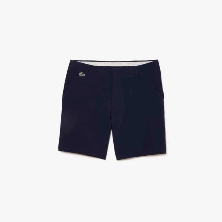 Image of Lacoste Lightweight Stretch Golf Bermuda Shorts - Blue Blue 40