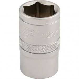Image of Draper 3/8" Drive Satin Finish Hexagon Socket Metric 3/8" 12mm