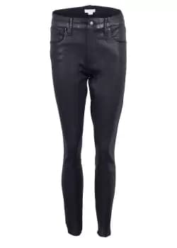 Image of Good American Womens Good Legs Coated Jeans In Black