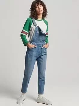 Image of Superdry Slim Taper Dungaree - Multi, Size 10, Women