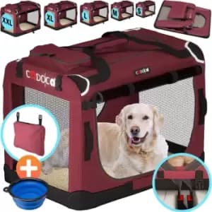 Image of Dog Carrier Fabric Red XL 82x56x58cm