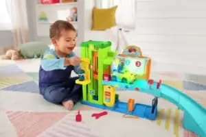 Image of Fisher Price Little People Light-Up Learning Garage Playset