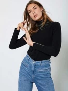 Image of Mint Velvet Fitted Layering Jumper - Black