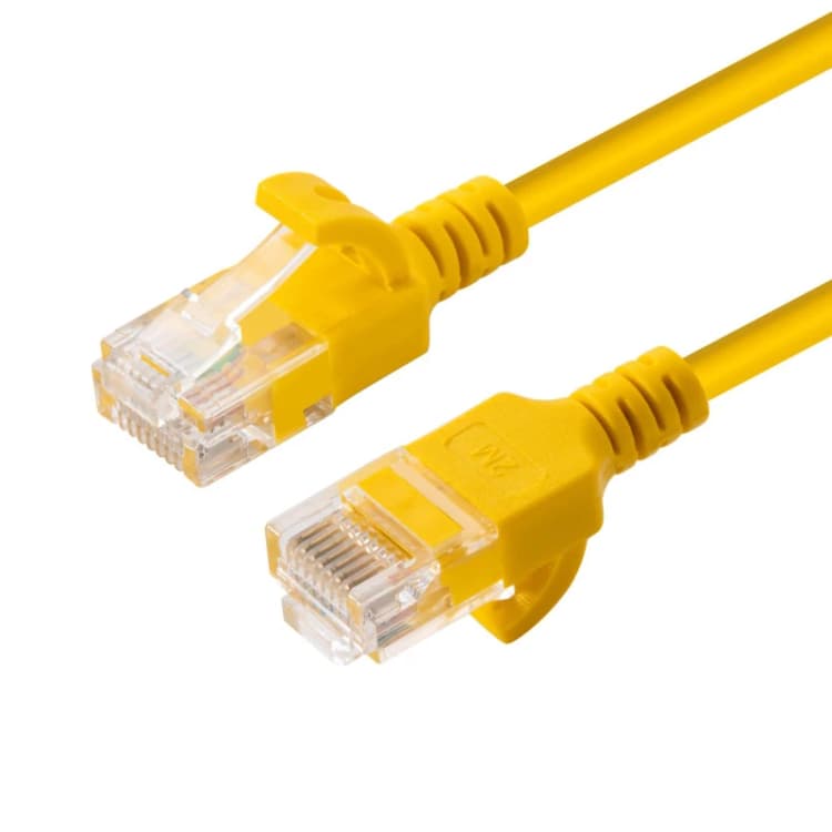 Image of Microconnect V-UTP6A0025Y-SLIM networking cable Yellow 0.25 m Cat6a U/
