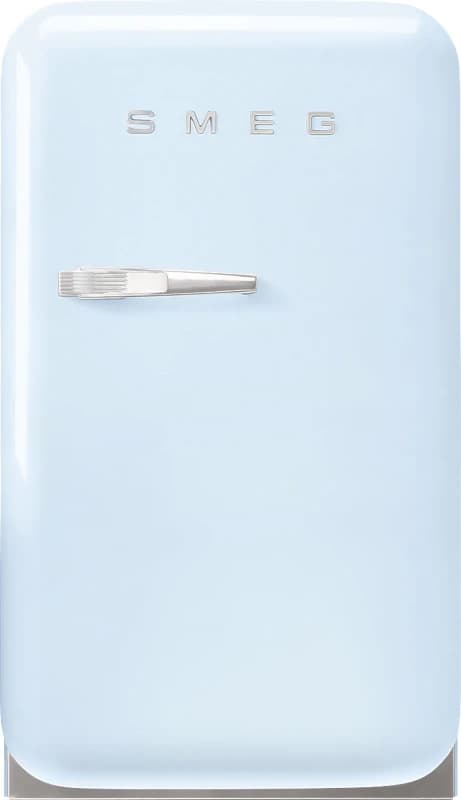 Image of Smeg 50s Style Right Hand Hinged Minibar FAB5RPB6 72cm Mini Fridge - Pastel Blue - C Rated