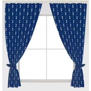 Image of Tottenham Hotspur FC Repeat Crest Curtains (168 x 137cm) (Blue) - Blue