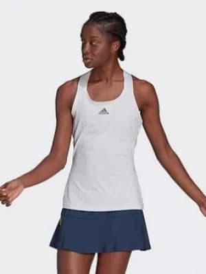 Image of adidas Tennis Y-tank Top, Black/White, Size L, Women