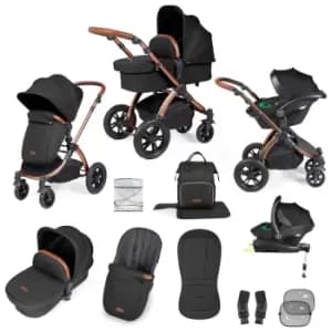 Image of Ickle Bubba Stomp Luxe Travel System Midnight - Black